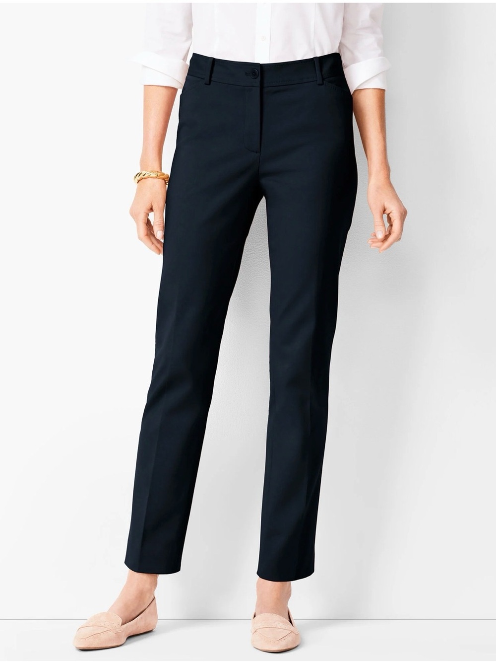 Talbots Hampshire Ankle Pant, Black, Size 10
